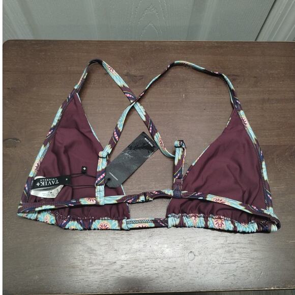 TAVIK Swimwear NWT Size Medium Vivienne Monaco Merlot Boho Bikini TOP Only - Picture 3 of 6